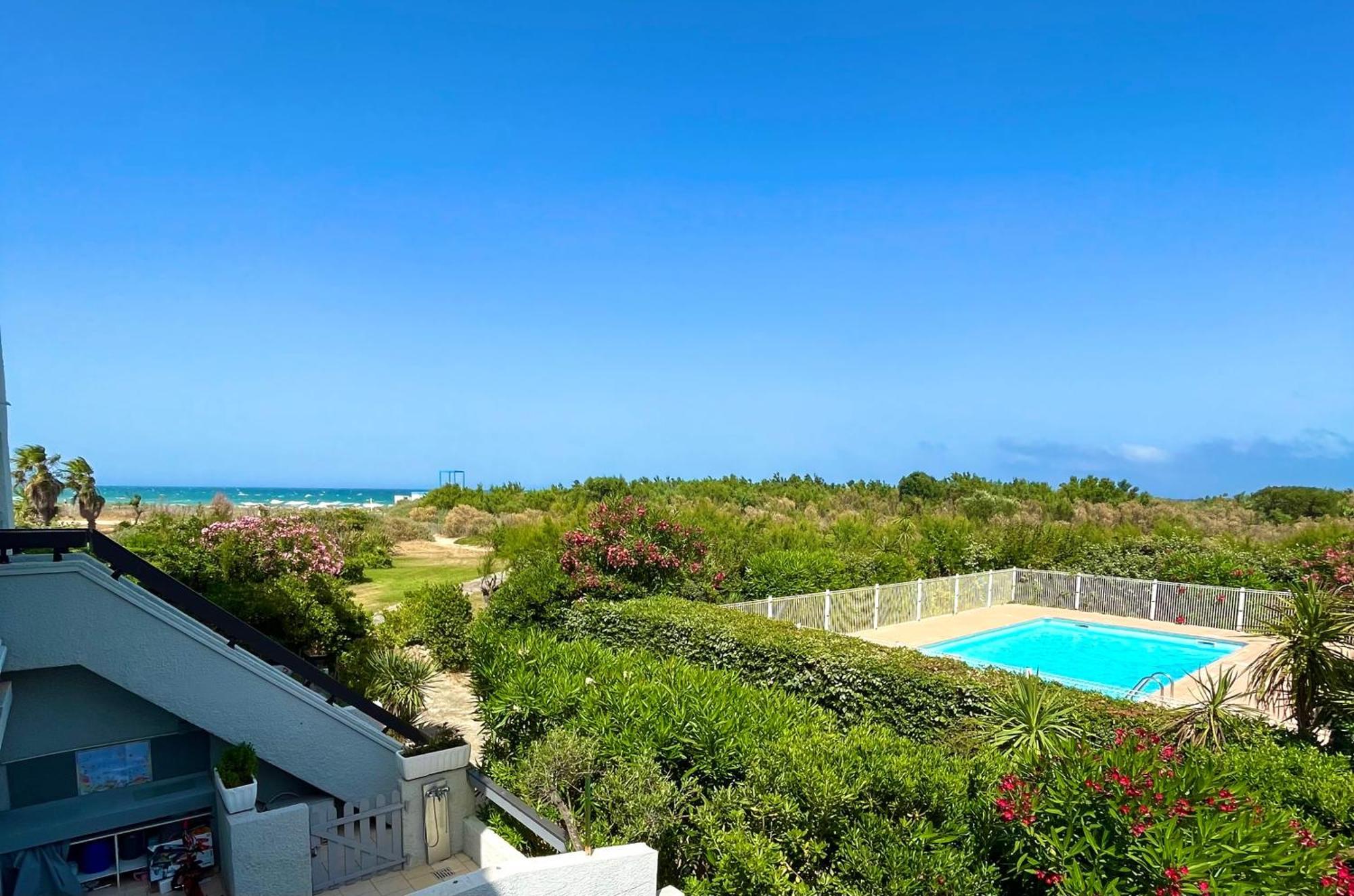 Appartement refait à neuf entre la lagune et la mer, direct plage vue mer&piscine Saint-Cyprien  Esterno foto